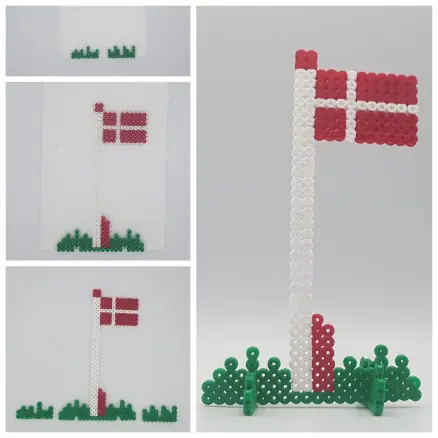 Kundernas favorit | Pärlflagga av Rito Krea - Pärlmönster Danska flaggan