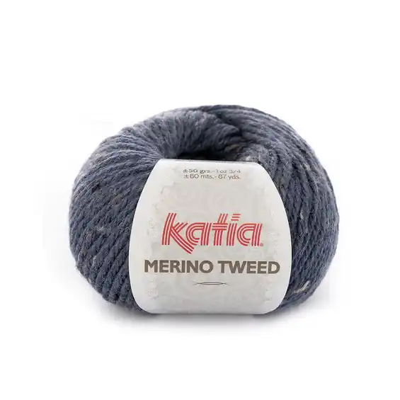 Garn Katia Merino Tweed 50g jeansblå – 305 Dark blue | Bra pris just nu