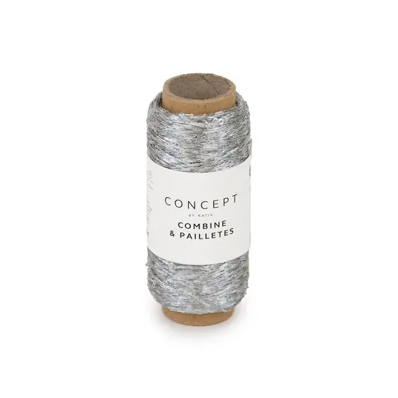 Garn Combine & Pailettes 25g silver - Mycket uppskattad