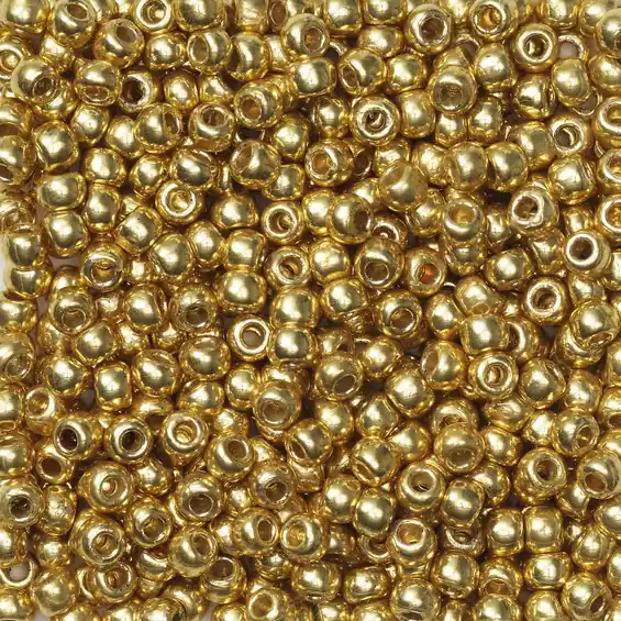 Sänkt pris - TOHO-pärlor runda 11/0 – guld, PF557 Permament finish galvanized gold