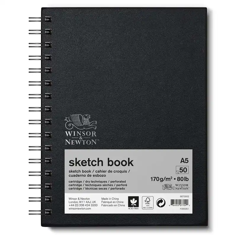 Outlet - Winsor & Newton Sketch Book A5 170 g 50 ark spiral
