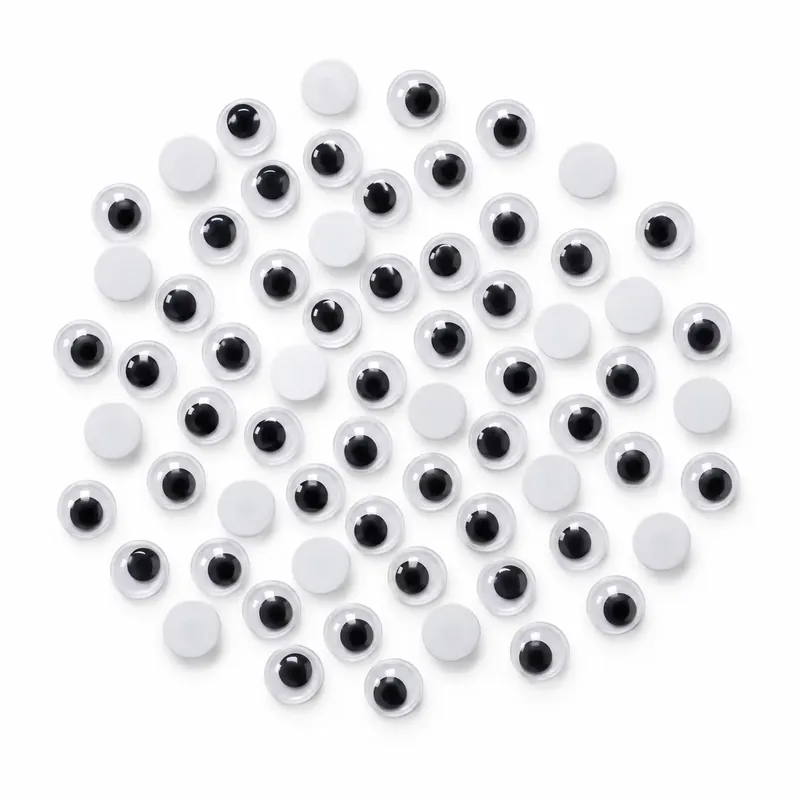Handla nu | Rörliga ögon 7 mm - Svartvit (60 st)