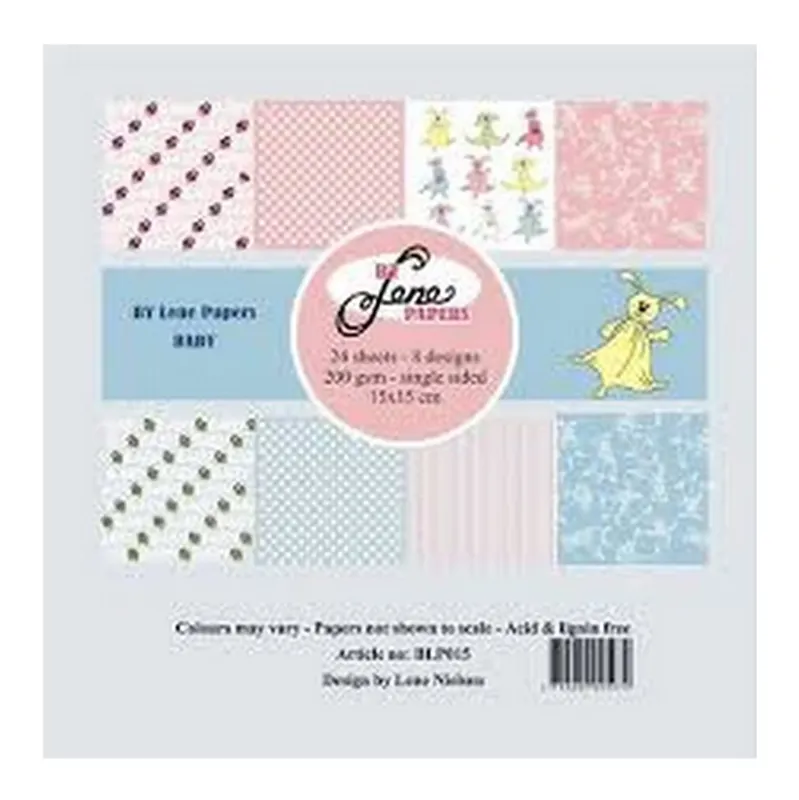 Papper 15 x 15 cm - Baby (24 ark) - Bästa pris